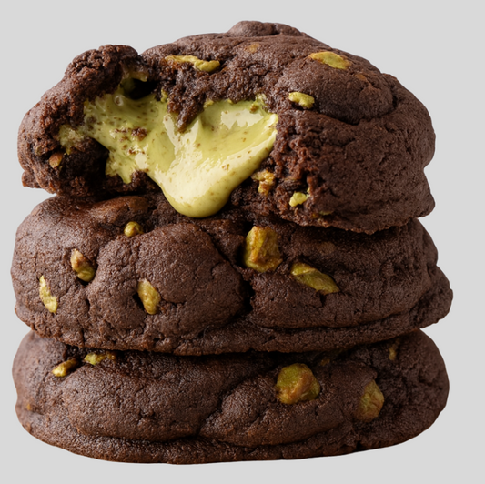 Stuffed Dubai Chocolate Brownie & Pistachio Cookies