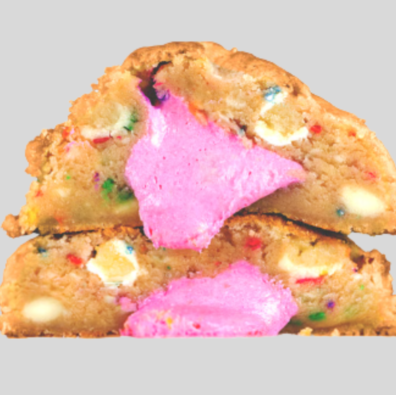 Stuffed White Chocolate Birthday Cake Cookies