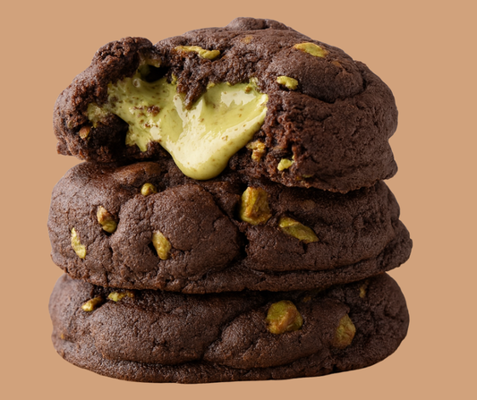 Stuffed Dubai Chocolate Brownie & Pistachio Cookies