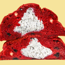 Stuffed Red Velvet Oreo Cream Cookies