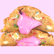 Stuffed White Chocolate Birthday Cake Cookies